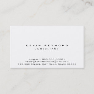 minimalist professional elegant white business card