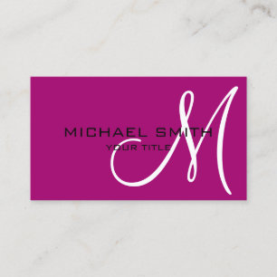Minimalist Professional Flirt Monogram Business Card