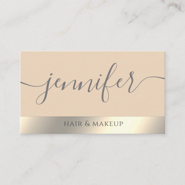 Minimalist professional  gold foil business card (Front)