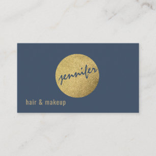 Minimalist professional gold foil circle business card