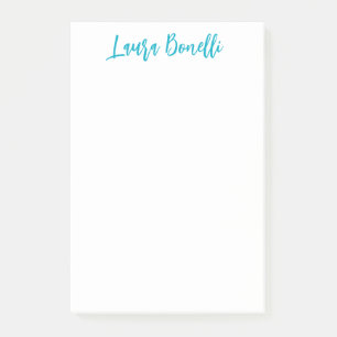Minimalist Professional Handwrite Plain Name Title Post-it Notes