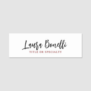 Minimalist Professional Handwrite Plain Name Title Tag