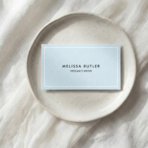 Minimalist Professional Light Blue Business Card