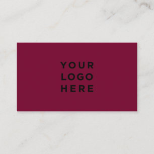 Minimalist Professional Logo Cherry Wine Red Chic Business Card