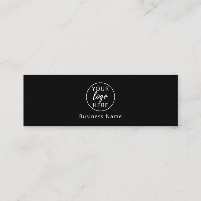 Minimalist Professional Logo Mini Business Card (Front)