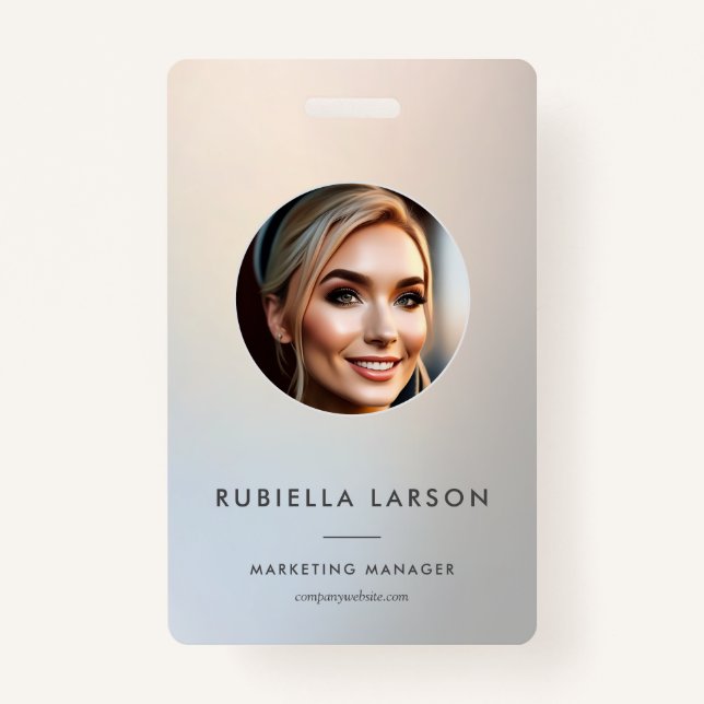 Minimalist professional Marketing photo Silver  Badge (Front)