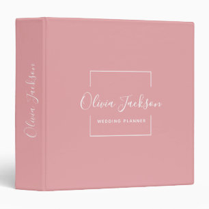 Minimalist Professional Modern Blush Script Binder