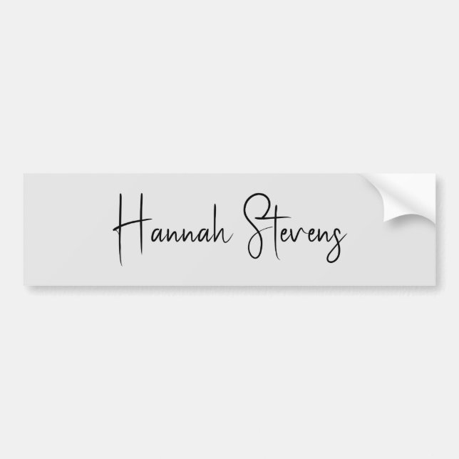 Minimalist Professional Modern Calligraphy Bumper Sticker (Front)