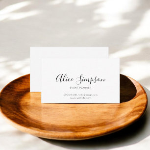 Minimalist Professional Modern Calligraphy Business Card