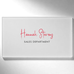 Minimalist Professional Modern Calligraphy Name Tag