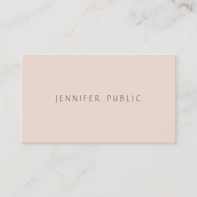 Minimalist Professional Modern Elegant Colour Plai Business Card (Front)