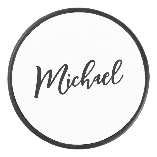 Minimalist Professional Modern Elegant Hockey Puck (Front)