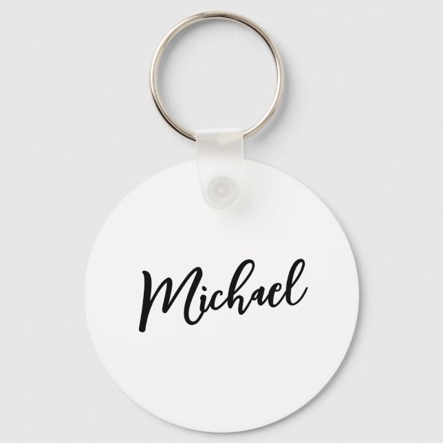 Minimalist Professional Modern Elegant Keychain (Front)