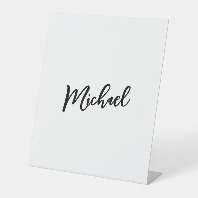 Minimalist Professional Modern Elegant Pedestal Sign (Front)