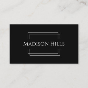 Minimalist Professional Modern Frame Monochrome Business Card