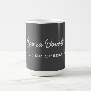 Minimalist Professional Modern Handwrite Dark Grey Coffee Mug