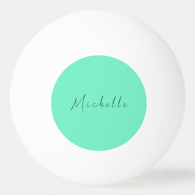 Minimalist Professional Modern Name Handwritten Ping Pong Ball (Front)