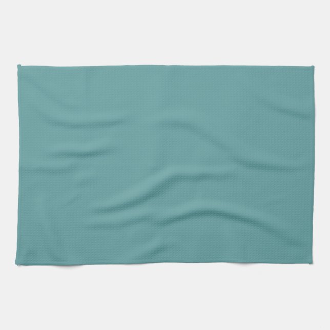 Minimalist Professional Modern Plain Cadet Blue Kitchen Towel (Horizontal)