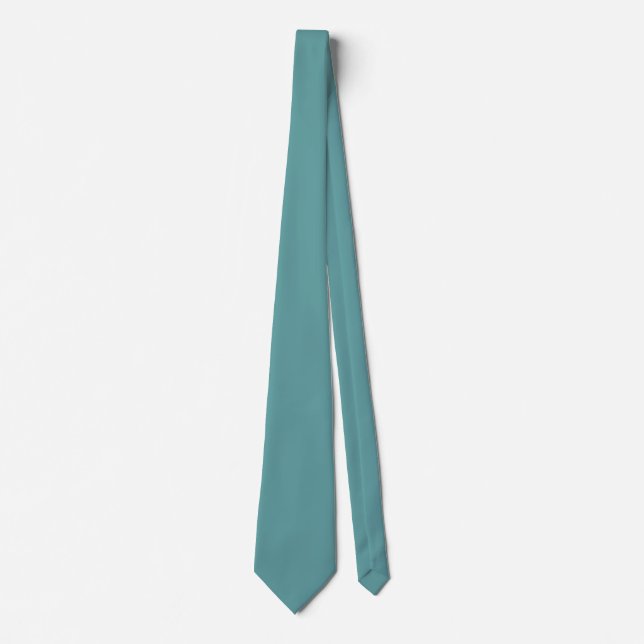 Minimalist Professional Modern Plain Cadet Blue Tie (Front)