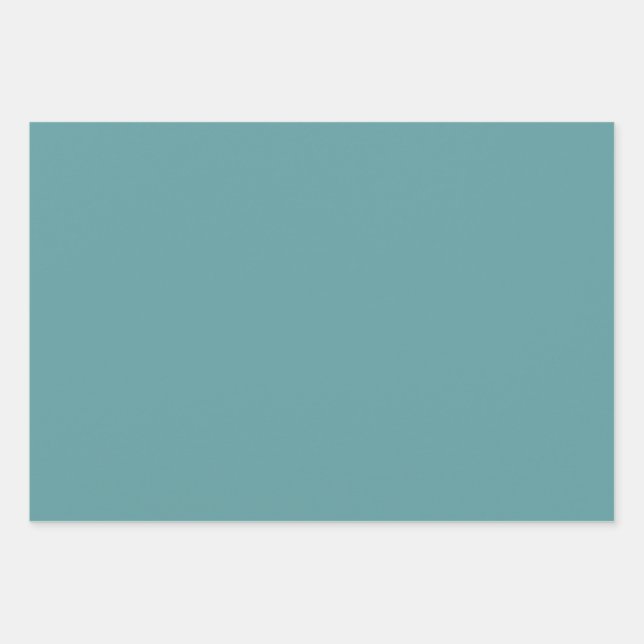 Minimalist Professional Modern Plain Cadet Blue Wrapping Paper Sheet (Front)
