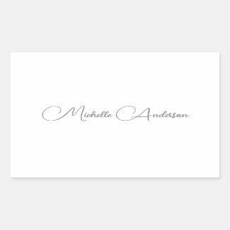 Minimalist Professional Modern Plain Name Sticker