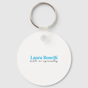 Minimalist Professional Modern Plain Name Title Keychain