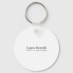 Minimalist Professional Modern Plain Name Title Keychain