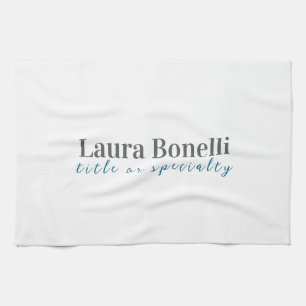 Minimalist Professional Modern Plain Name Title Kitchen Towel