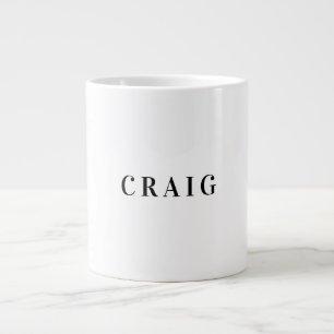 Minimalist Professional Modern Plain Name Title Large Coffee Mug