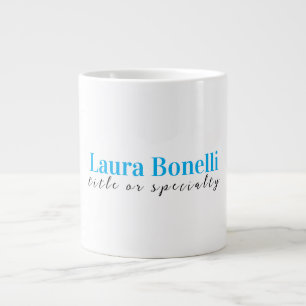 Minimalist Professional Modern Plain Name Title Large Coffee Mug