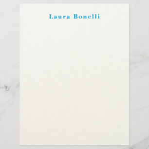 Minimalist Professional Modern Plain Name Title Letterhead
