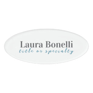 Minimalist Professional Modern Plain Name Title Name Tag