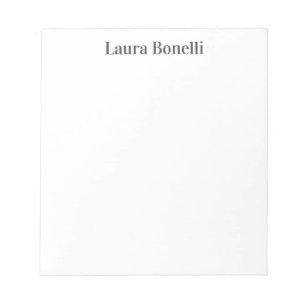 Minimalist Professional Modern Plain Name Title Notepad