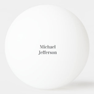 Minimalist Professional Modern Plain Name Title Ping Pong Ball