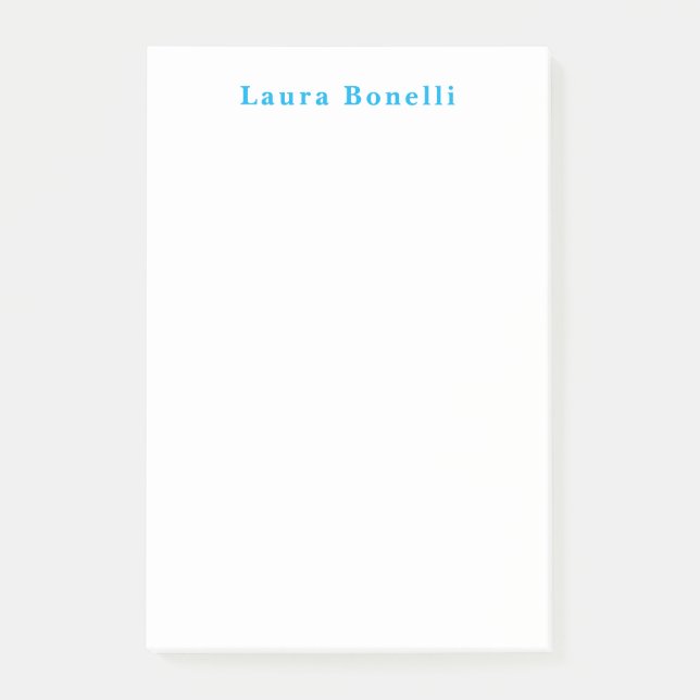 Minimalist Professional Modern Plain Name Title Post-it Notes (Front)