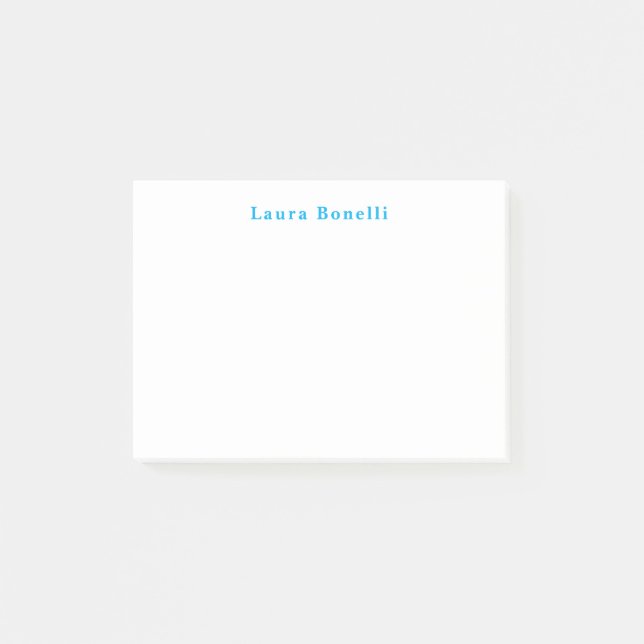 Minimalist Professional Modern Plain Name Title Post-it Notes (Front)