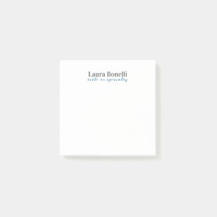 Minimalist Professional Modern Plain Name Title Post-it Notes