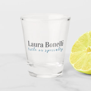 Minimalist Professional Modern Plain Name Title Shot Glass