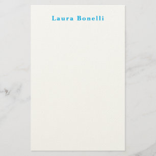 Minimalist Professional Modern Plain Name Title Stationery