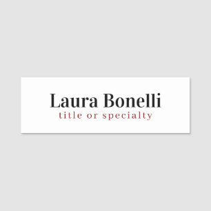 Minimalist Professional Modern Plain Name Title Tag