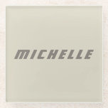 Minimalist Professional Modern Science Fiction Glass Coaster<br><div class="desc">Modern Professional Simple Design.</div>