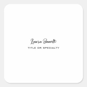 Minimalist Professional Modern Square Sticker