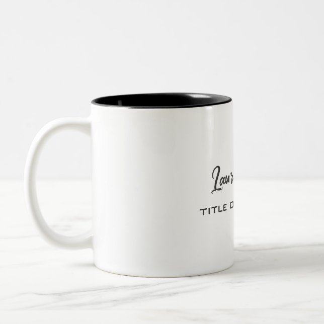 Minimalist Professional Modern Two-Tone Coffee Mug (Left)