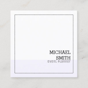 Minimalist Professional Modern White Magnolia Square Business Card