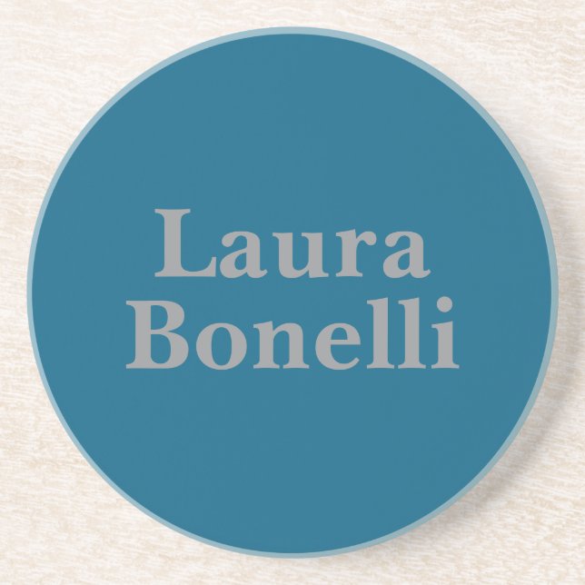 Minimalist Professional Modern Your Name Coaster (Front)