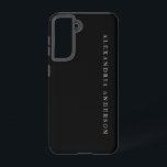 Minimalist Professional Name Black Samsung Galaxy Case<br><div class="desc">This minimalist and modern phone case features your name on a black background. Personalize for your needs. You can find more matching products at my store.</div>