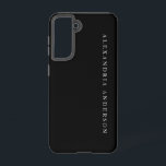 Minimalist Professional Name Black Samsung Galaxy Case<br><div class="desc">This minimalist and modern phone case features your name on a black background. Personalize for your needs. You can find more matching products at my store.</div>