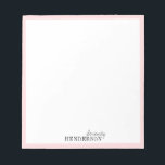 Minimalist professional personalized stationery notepad<br><div class="desc">Elegant modern minimalist typography name design with colour editable blush pink border,  simple and stylish. great professional personalized stationery.
See all the matching pieces in collection</div>
