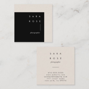 minimalist professional photographer business calling card