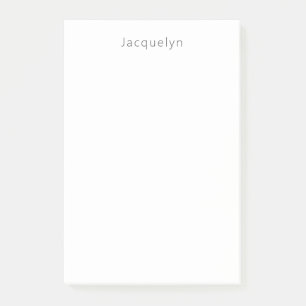 Minimalist Professional Plain Elegant Modern Name Post-it Notes